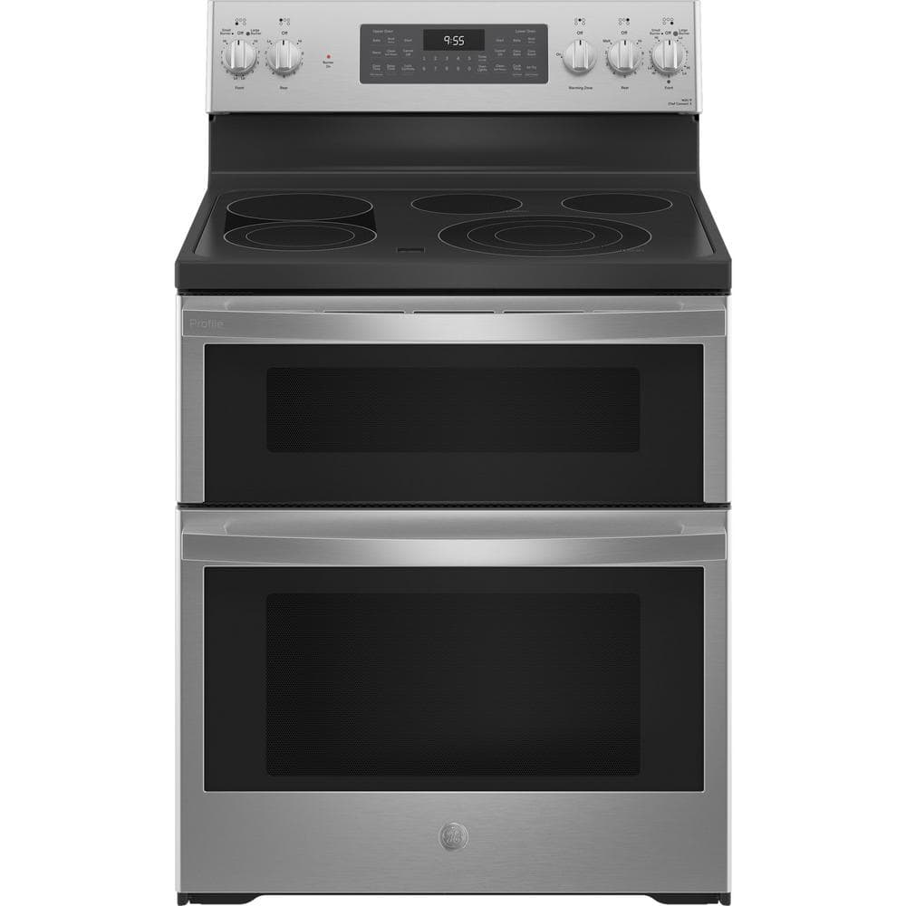Fingerprint Resistant Stainless Steel Ge Profile Double Oven Electric Ranges Pb965ypfs 64 1000 