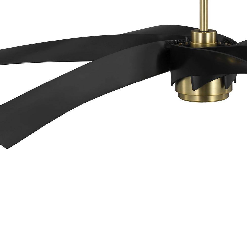 Vintage Brass 72'' Ceiling Fan with LED Light and Remote