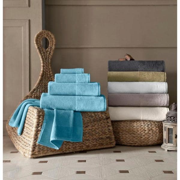 Enchante Home 4-Piece Cream Turkish Cotton Bath Towel Set (Vague) in the Bathroom  Towels department at