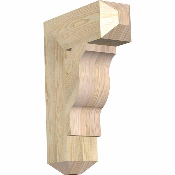 Ekena Millwork 6 in. x 26 in. x 18 in. Douglas Fir Funston Craftsman Rough Sawn Bracket