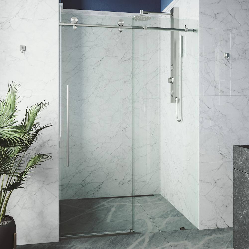 Elan E-Class 44-48" Frameless Sliding Shower Door with Clear Glass