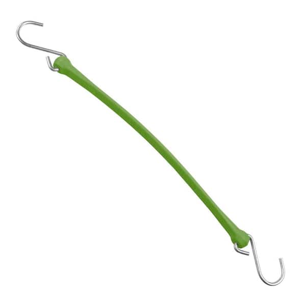 The Perfect Bungee 13 in. Polyurethane Bungee Strap with Galvanized S-Hooks (Overall Length: 18 in.)-DISCONTINUED