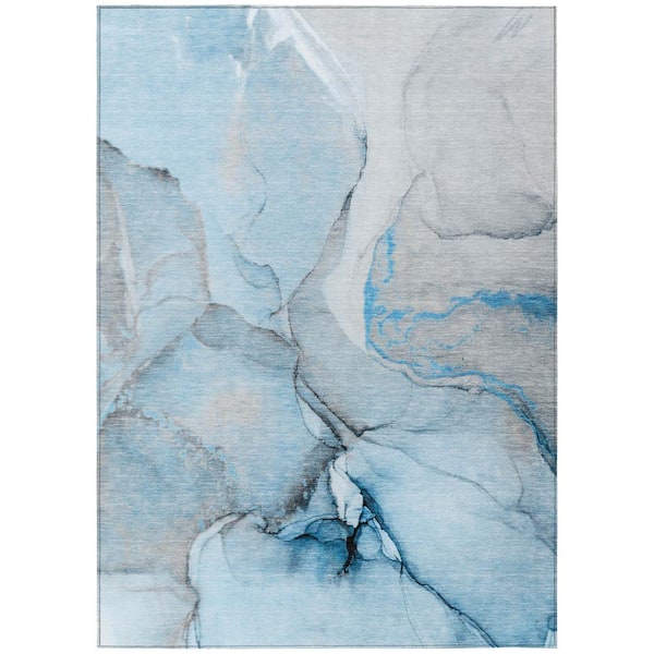 Addison Rugs Chantille ACN506 Blue 2 ft. 6 in. x 3 ft. 10 in. Machine Washable Indoor/Outdoor Geometric Area Rug