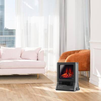 Ultra 1500-Watt Electric Ceramic Fireplace Portable Space Heater