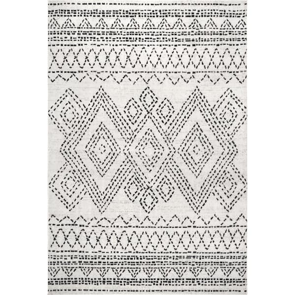 Olivia Transitional Moroccan Beige 5 ft. x 8 ft. Indoor Area Rug