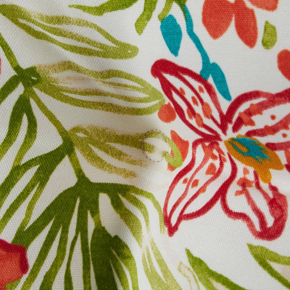 Breeze Floral 20" x 20" Polyester Outdoor Dining Chair Cushion