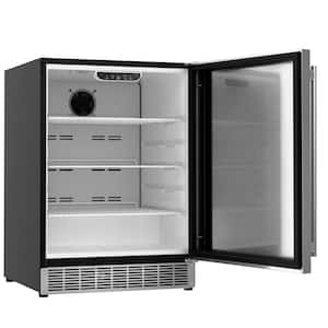 23.6 in. Single Zone 80 Wine Bottles and 175 Cans Beverage and Wine Cooler in Stainless Look
