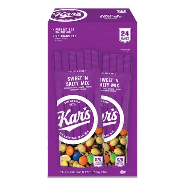 Kar's 2 oz. Packets Sweet N Salty Mix Nuts Caddy, 24/Box