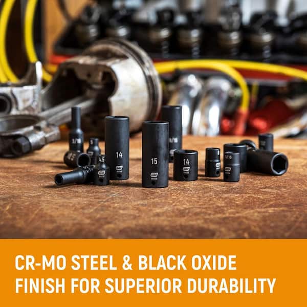 38-Piece Metric 6-Point Standard Impact Socket Set