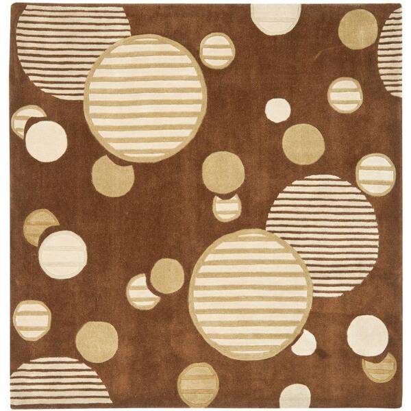 Safavieh Modern Art Brown/Multi 7 ft. x 7 ft. Square Area Rug
