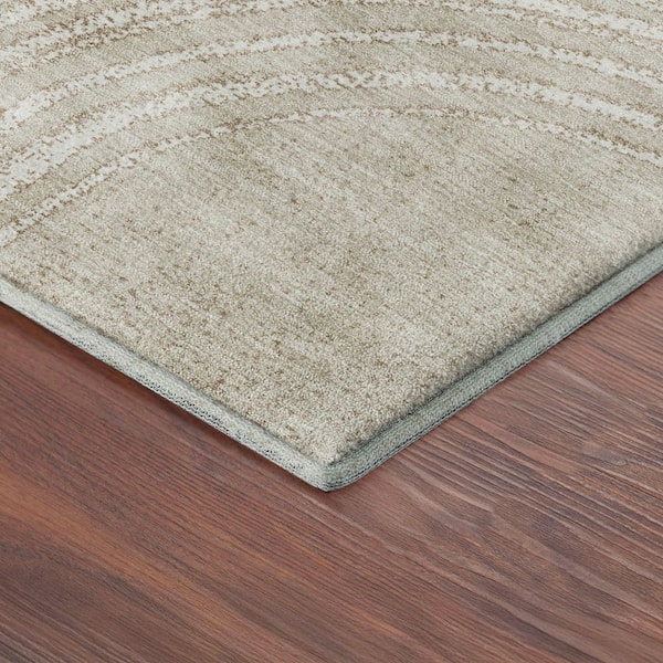 Mayfield Premium Machine Washable Abstract AMF2380 Beige 10 ft. x 14 ft. Area Rug