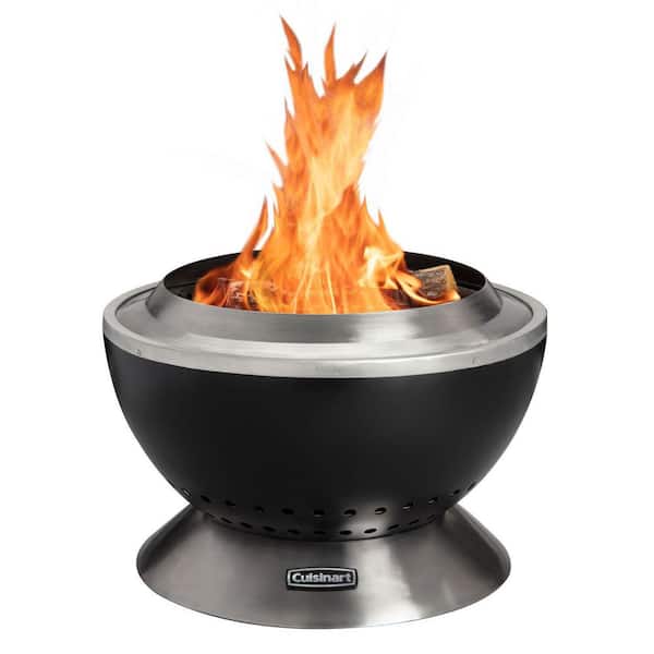 Cuisinart 25 in. x 25 in. Wood Burning Black Steel Bowl Cleanburn Fire Pit