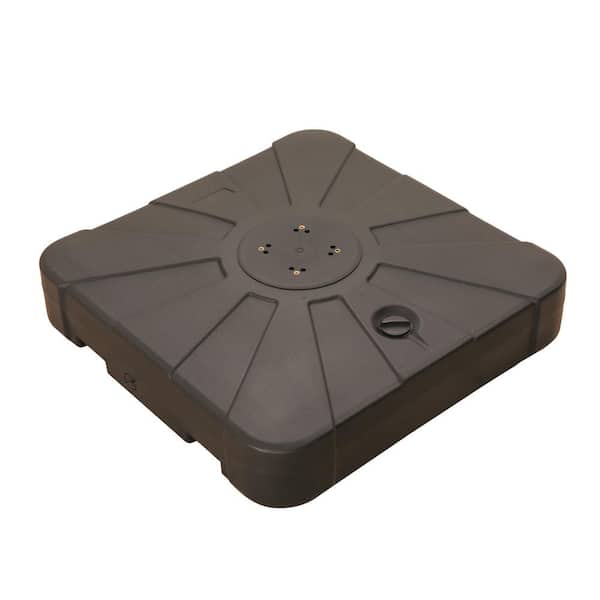 Mondawe 308 lbs. 1-Piece Heavy-Duty Plastic Square Patio Umbrella Base for Cantilever Offset Umbrella in Brown