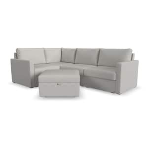 FLEX 4-Seat Sectional with Standard Arm and Storage Ottoman