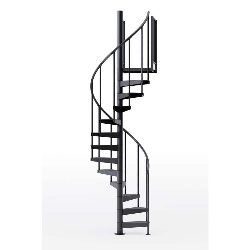 Condor Black Interior 42in Diameter, Fits Height 85in - 95in, 2 36in Tall Platform Rails Spiral Staircase Kit price history on PriceWatchPro