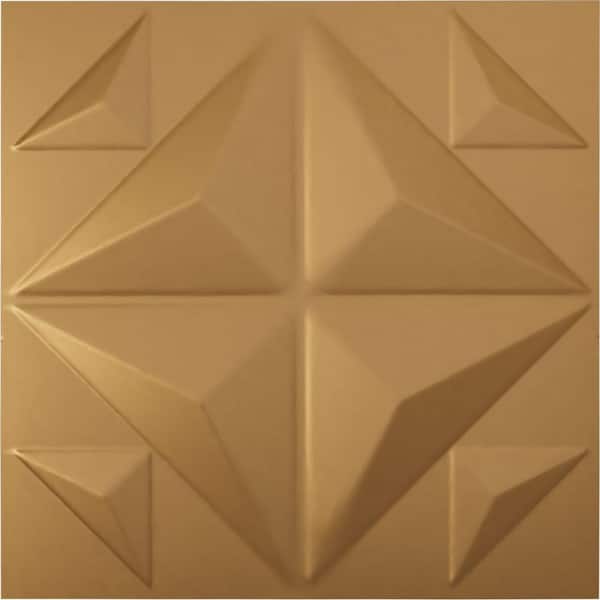 Ekena Millwork 19 5/8 in. x 19 5/8 in. Crystal EnduraWall Decorative 3D Wall Panel, Gold (Covers 2.67 Sq. Ft.)