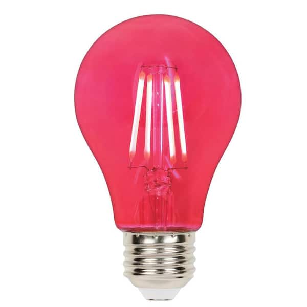Westinghouse 40-Watt Equivalent A19 Dimmable Pink Filament LED Light Bulb