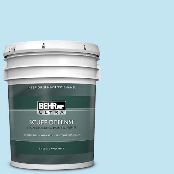 BEHR ULTRA 5 gal. #530A-2 Skylark Extra Durable Semi-Gloss Enamel Interior Paint & Primer