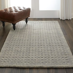 Perris Charcoal 4 ft. x 5 ft. Solid Contemporary Area Rug