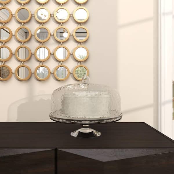 Small Clear Plastic Cake Stand 9 3/4in x 2 3/4in