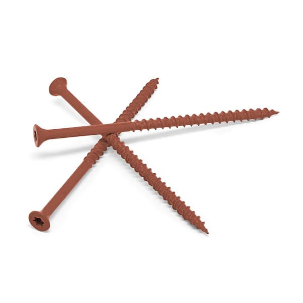 #9 x 3-1/2 in. Red Torx Flat-Head Wood Deck Screw (5 lbs. / 280-Piece)