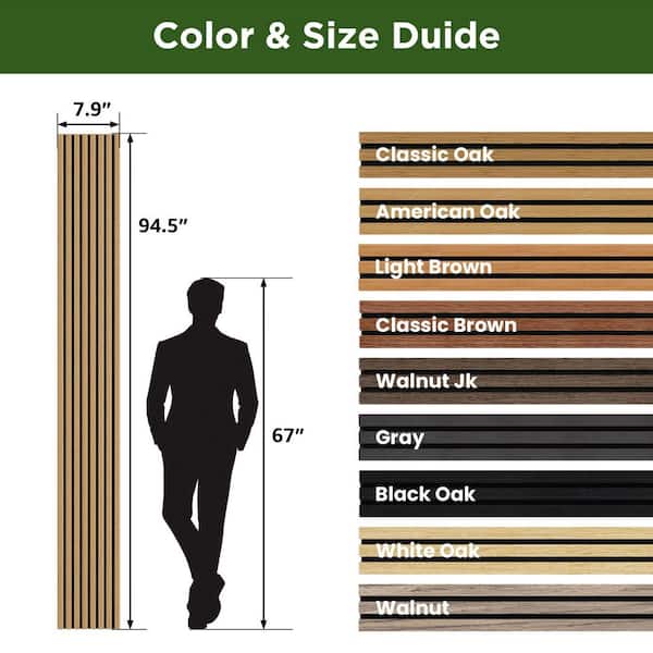 comforthomi 0.83 in. x 0.66 ft . x 7.84 ft. American Oakfinished