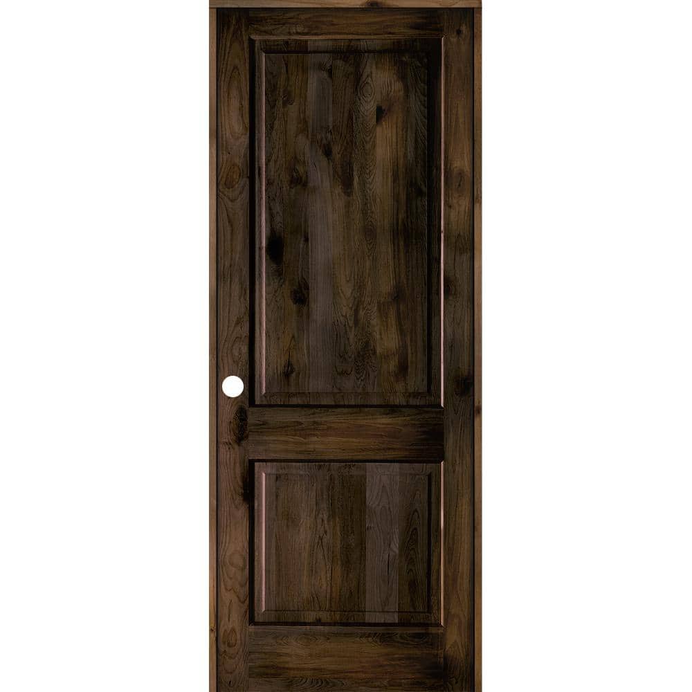 Krosswood Doors 42 in. x 80 in. Rustic Knotty Alder 2 Panel