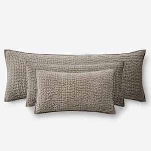 BRIELLE HOME Lennon White Textured 12 in. L x 18 in. W Throw Pillow  807000277421 - The Home Depot