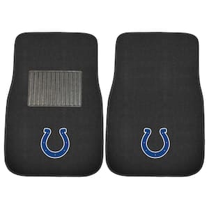 NFL Indianapolis Colts 2-Piece 17 in. x 25.5 in. Carpet Embroidered Car Mat