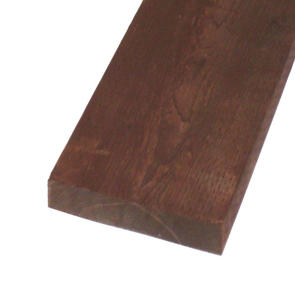 Unbranded 2 in. x 12 in. x 12 ft. #2 Pressure-Treated Hem Fir Ground Contact Lumber Brown Stain(Actual: 1.5 in. x 11.25 in. 144 in