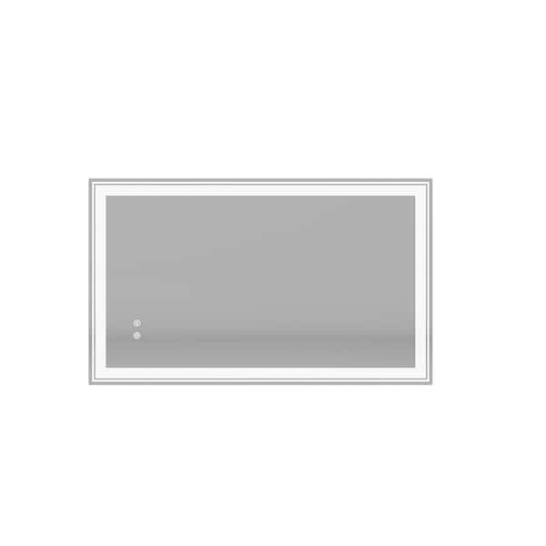 Tatahance 40 in. W x 24 in. H Rectangular Frameless Anti-Fog Wall Bathroom Vanity Mirror in Silver