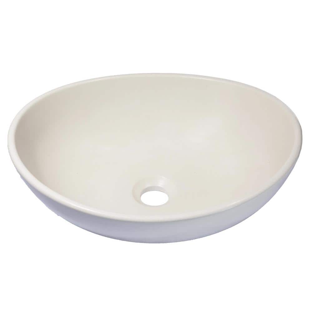 Eden White Ceramic Oval Bathroom Sink