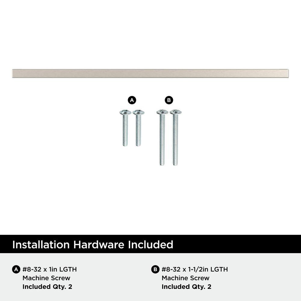 Monument Satin Nickel 13-Inch Rectangular Cabinet Bar Pull