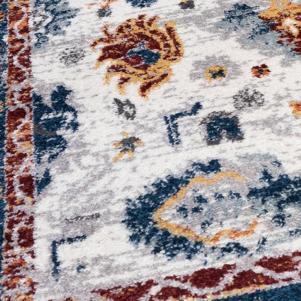 Aegean Bloom Handmade Blue Floral Synthetic Area Rug 8' x 10'