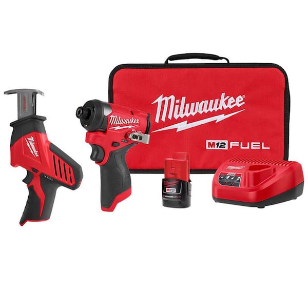 M12 FUEL 12-Volt Lithium-Ion Brushless Cordless 1/4 in. Hex Impact Driver Kit w/HACKZALL