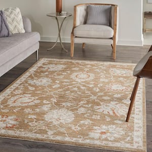 Asher Mocha 4 ft. x 6 ft. All-over design Traditional Area Rug