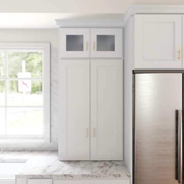 Easy-DIY 24 in. W x 12 in. D x 42 in. H Ready to Assemble Wall Kitchen Cabinet in Shaker White