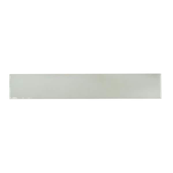 Silken 2.56 in. x 15.75 in. Tea Green Ceramic Glossy Wall and Floor Tile (15 Cases/161.4 sq. ft./Pallet)