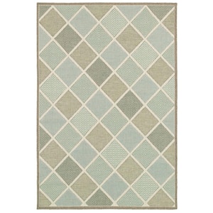 Monaco Meridian Multi 8 ft. x 11 ft. Indoor/Outdoor Area Rug