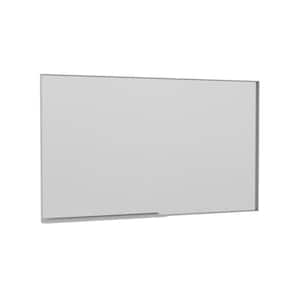 60 in. W. x 36 in. H Rectangular Framed Wall Bathroom Vanity Mirror in Silver