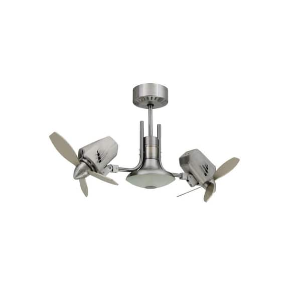 Troposair Mustang Ii 18 In Dual Motor Oscillating Indoor Outdoor Brushed Aluminum Ceiling Fan 88110 The Home Depot