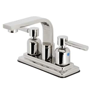 Concord 4 in. Centerset 2-Handle Bathroom Faucet with Push Pop-Up in Polished Nickel