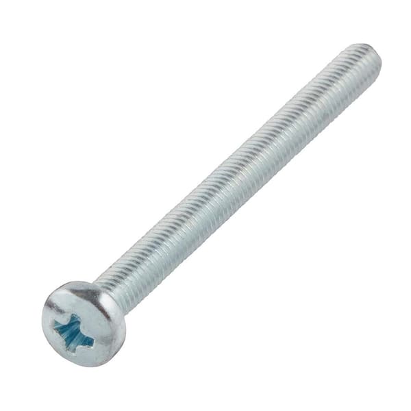 M3-0.5x35mm Zinc Pan Head Phillips Drive Machine Screw 2-Pieces