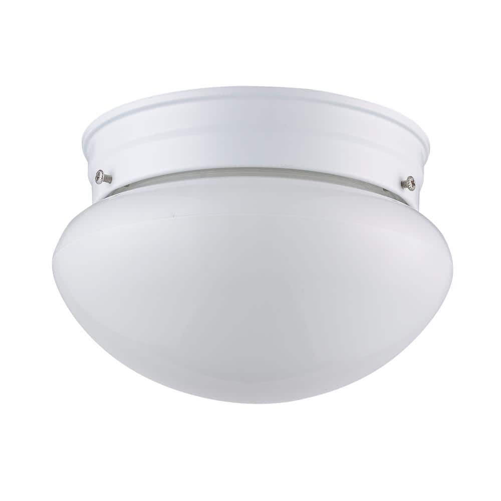 Dash 8" White Opal Glass Flush Mount Ceiling Fixture