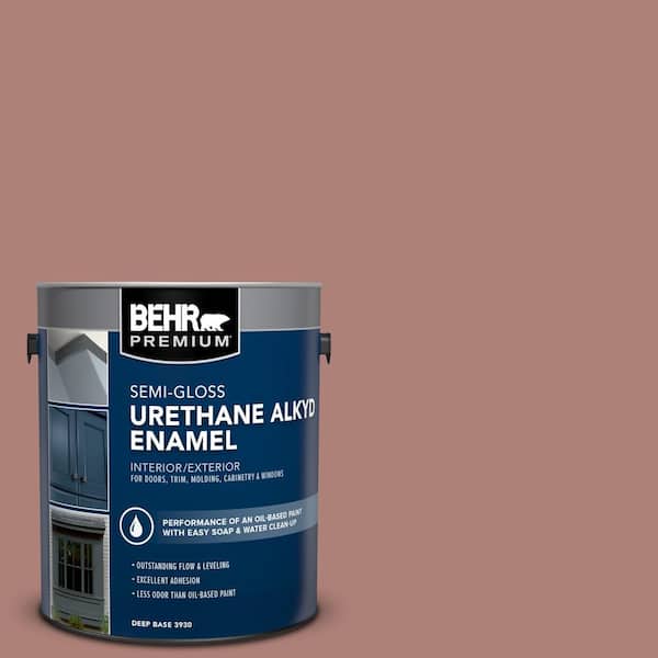 1 gal. #S170-5 Smoke Bush Rose Urethane Alkyd Semi-Gloss Enamel Interior/Exterior Paint