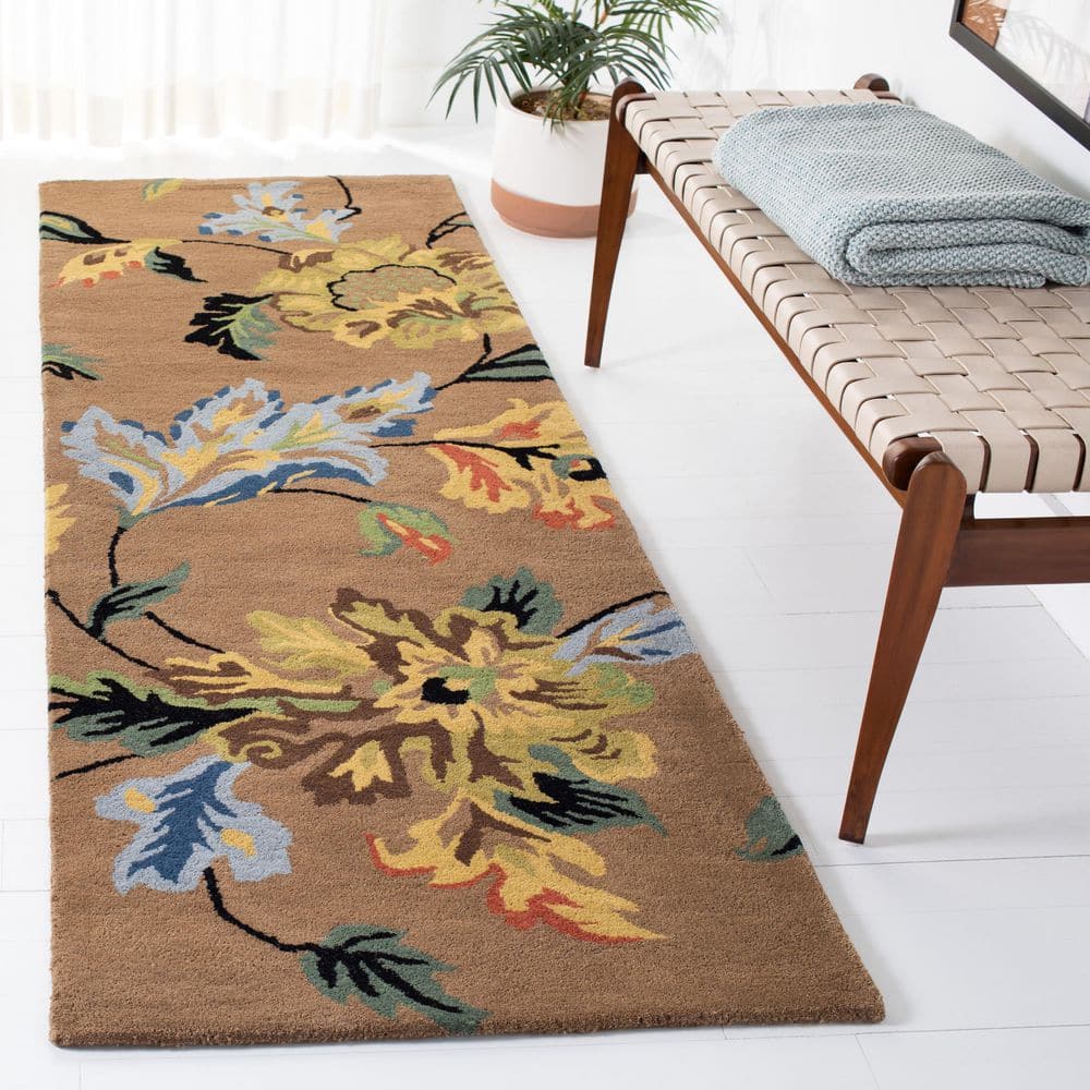Soho 3 ft. x 6 ft. Brown/Multi Floral Runner Rug price history on PriceWatchPro