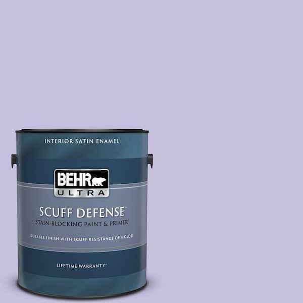 BEHR ULTRA 1 gal. #630A-3 Weeping Wisteria Extra Durable Satin Enamel Interior Paint & Primer