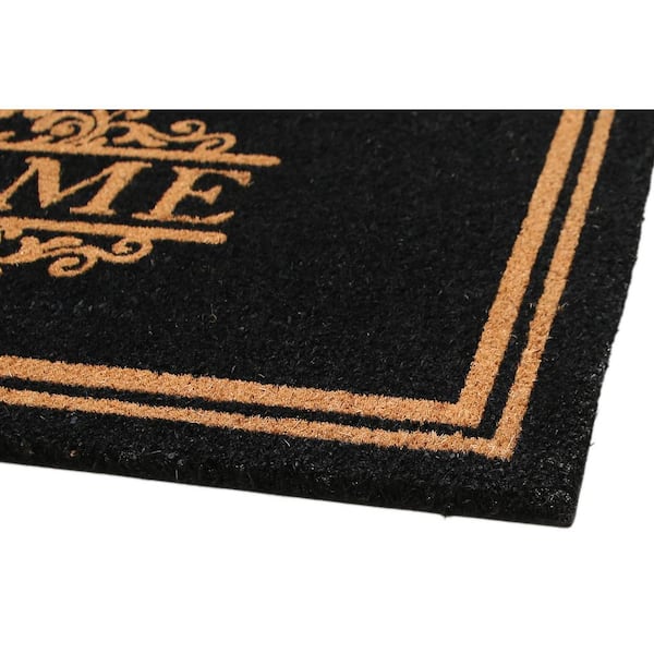 Chesapeake Coir Natural Black Non-Slip Indoor Doormat (20 in. x 46 in.)