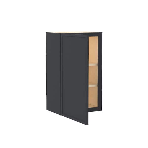 Franklin 18 in. W x 12 in. D x 30 in. H Assembled Plywood Wall Kitchen Cabinet in Valiant Onyx with Soft Close