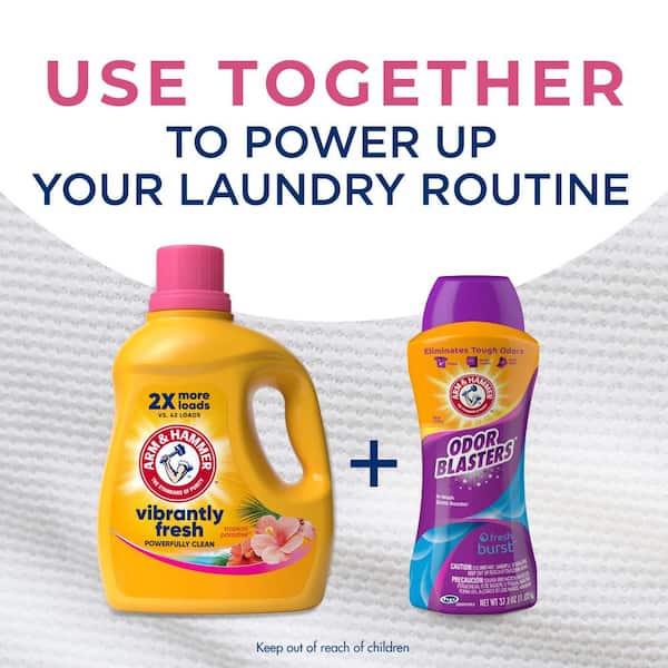 ARM & HAMMER 102.5 fl. oz. Tropical Paradise Dual HE Liquid Laundry Detergent 89 Loads (2-Pack) 00282-2 - The Home Depot arm-hammer-102-5-fl-oz-tropical-paradise-dual-he-liquid-laundry-detergent-89-loads-2-pack-00282-2-the-home-depot